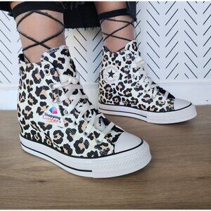 ❤️Converse Chuck Taylor Wedge Platform Leopard Sz 11 Women's Shoes Black A14938C